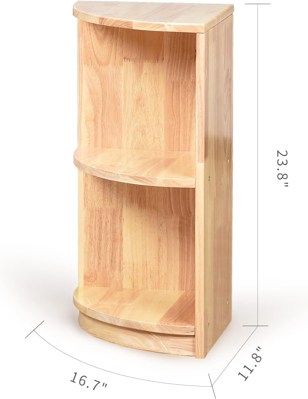 Corner Storage Bookcase Montessori Shelf-Toy,Books,Arts,Crafts&Supplies Storage Organizer for Kids,Toddler Furniture for Preschool,Nursery (3-Tier Corner Cabinet)
