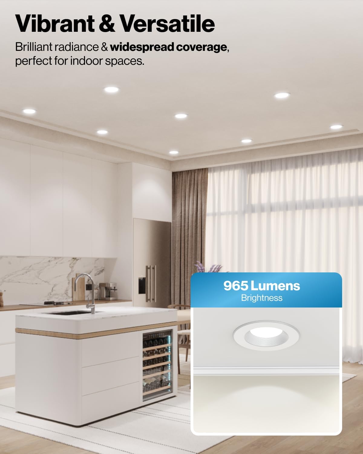 Sunco 12 Pack LED Recessed Lighting 6 Inch, Retrofit Can Lights, 965LM, 13W (100W Equivalent), Selectable CCT 2700K/3000K/3500K/4000K/5000K, Dimmable, Baffle Trim, Damp Rated UL