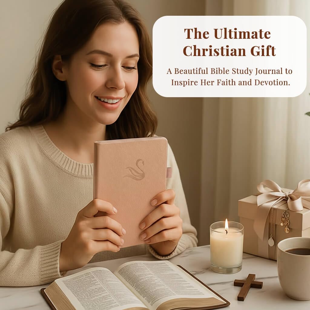 Bible Study Journal for Women – Guided Christian Notebook with Bible Reading Tracker, Prayer Prompts, Church Notes & Bible Study Supplies, Bible Journaling Kit, Beautiful Faith Gift for Her