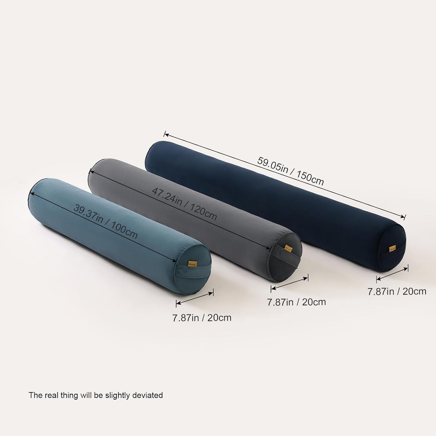 Body Pillow for Adults,Long Round Pillow,Big Cylindrical Pillow,Large Full Bolster Pillows for Side Sleepers (Teal Blue, 39.37"*7.87")