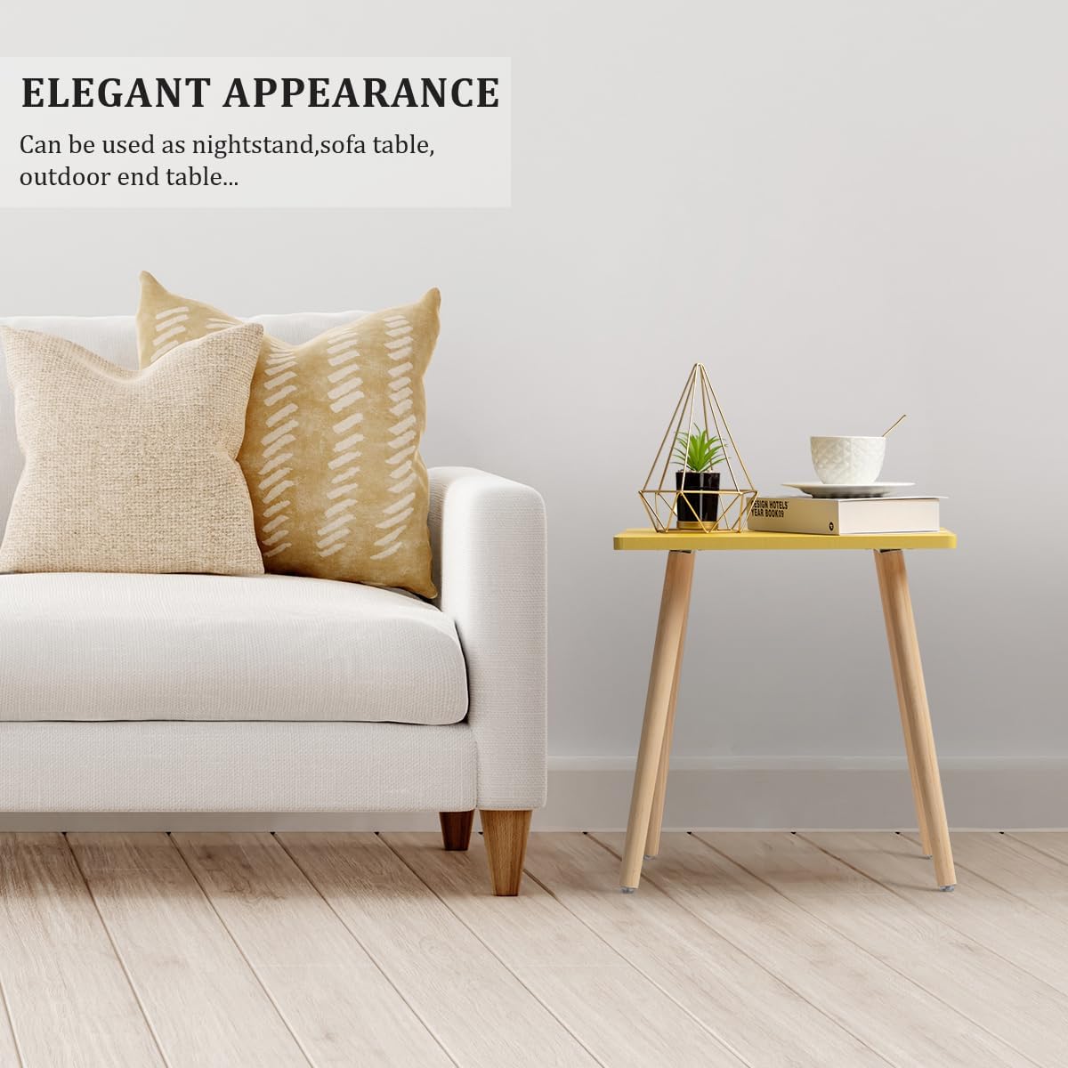 FORAOFUR Side Tables Living Room Set of 2, Small Wooden Table Accent Table Nursery Room, Bedroom, Accent Tables for Small Spaces, Easy Assembly