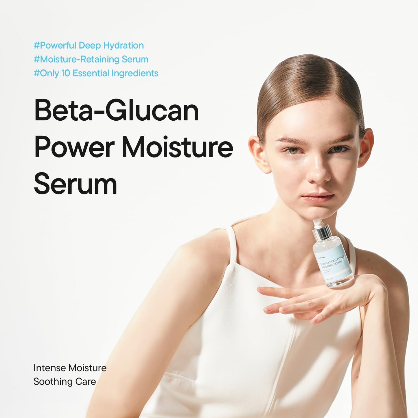 IUNIK Beta-Glucan Power Deep Moisture Serum – Intense Hydration Vegan Korean Serum with Mushroom Yeast Extract – For Dry, Mature, Sensitive Skin, Fine Lines & Loss of Firmness Korean Skincare