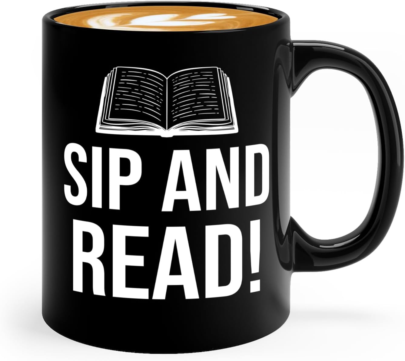 Book Lover Coffee Mug 11oz Black -Sip and Read - Bookworm Literature Library Book Lover Reader Booked Editor Intellectual Studious
