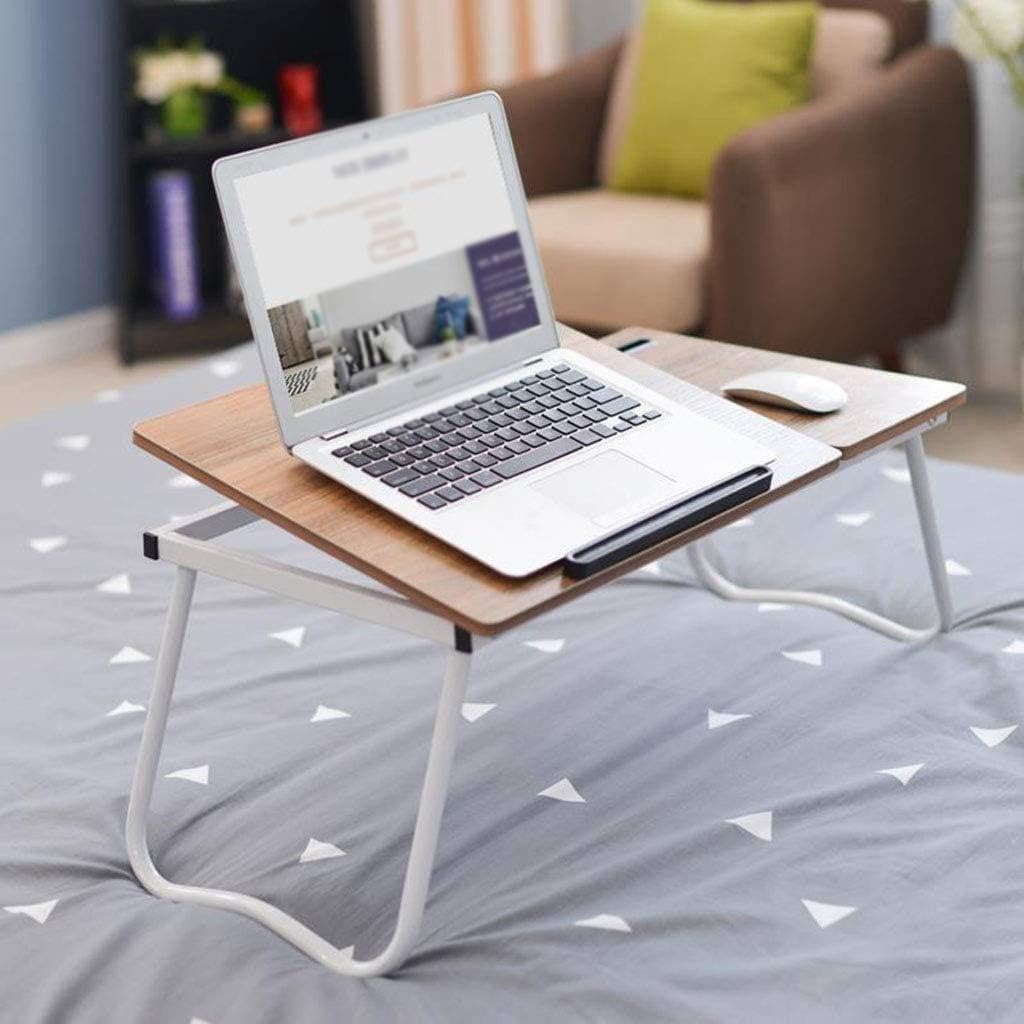 Computer Desk, Portable Laptop Desk, Reading Rack, Desk, Laptop Desk, Foldable, Wood Color