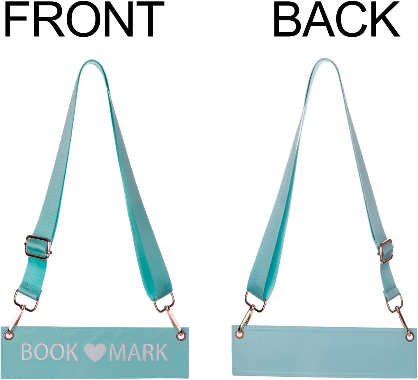 Detachable Strap Bookmark,Embroidered Leather Bookmarks for Women,Unique Cool Funnys Bookmarks Carrier for Women,Readers,Book Lovers (Blue)