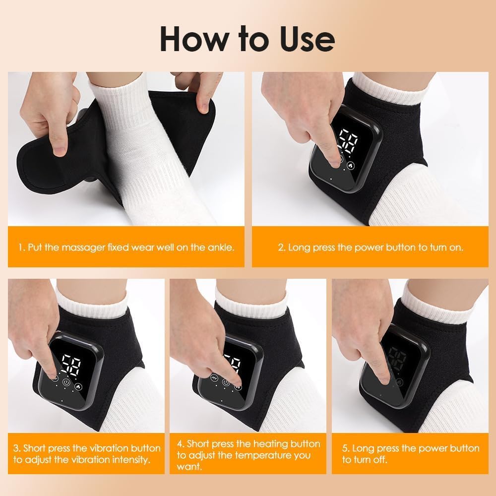 Feet Relief - Feet Relief Massager, Triple Method Heated Foot Massager for Neuropathy (2 Pcs * Black)