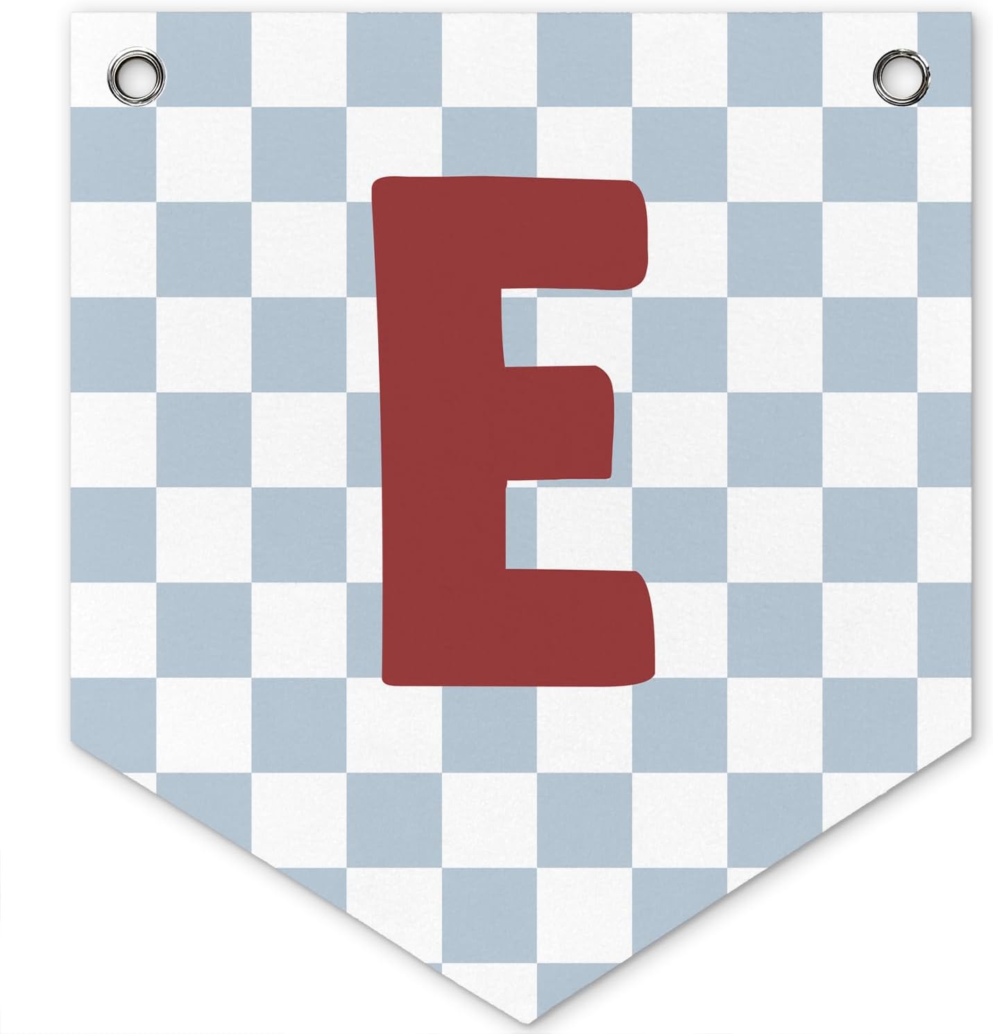 Custom Name Sign Playroom Bedroom Wall Decor Felt Pennant Flag, Kids Room Nursery Wall Art, Name Sign Hanging Decorations for Nursery Toddler Kids Room Decor, Letter E 12x14 Inch