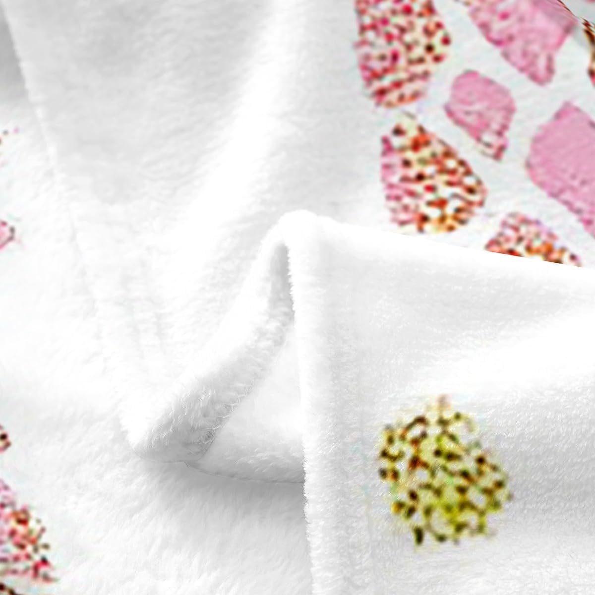 Erosebridal Pink Pineapple Throw Blanket Twin 60x80 Inch for Bedroom,Cartoon Yummy Fruit Fleece Blanket for Sofa,Girls Neon Fruit Bed Blanket,Delicious Pineapple Flannel Blanket Luxury Soft