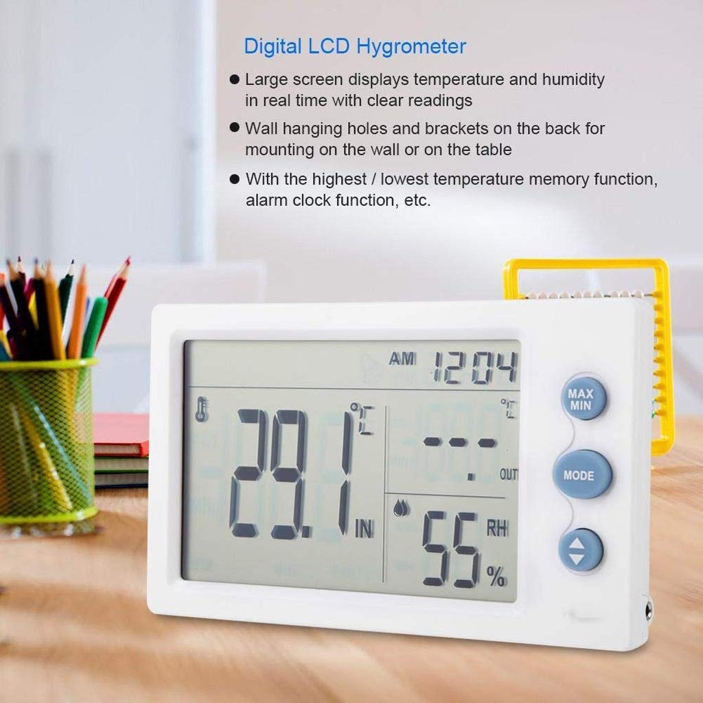 Digital Hygrometer Indoor Thermometer, Rare Screen Room Temperature Humidity Meter