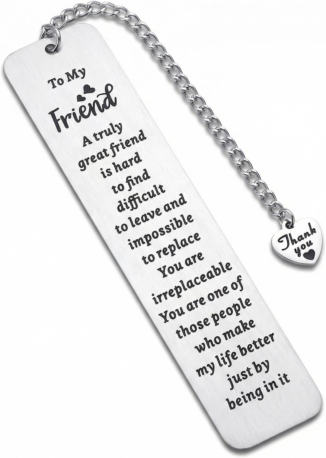 Metal Bookmark, Engraved Long Distance Friendship Gift for Book Lovers, Sentimental Birthday Present for Best Friend, Thoughtful Reading Gift for Women Men Christmas Graduation