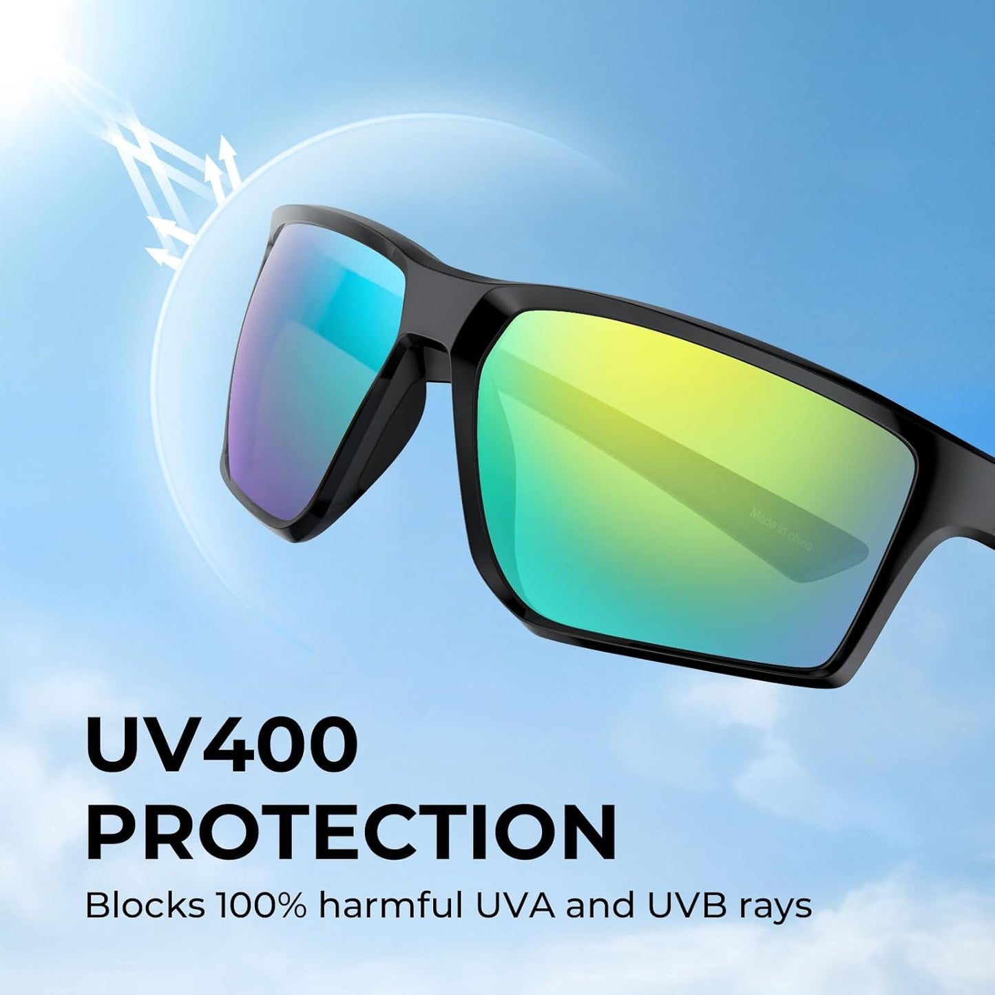 KastKing Osage Polarized Sport Sunglasses for Men and Women, Ideal for Driving Fishing Cycling Running, UV Protection