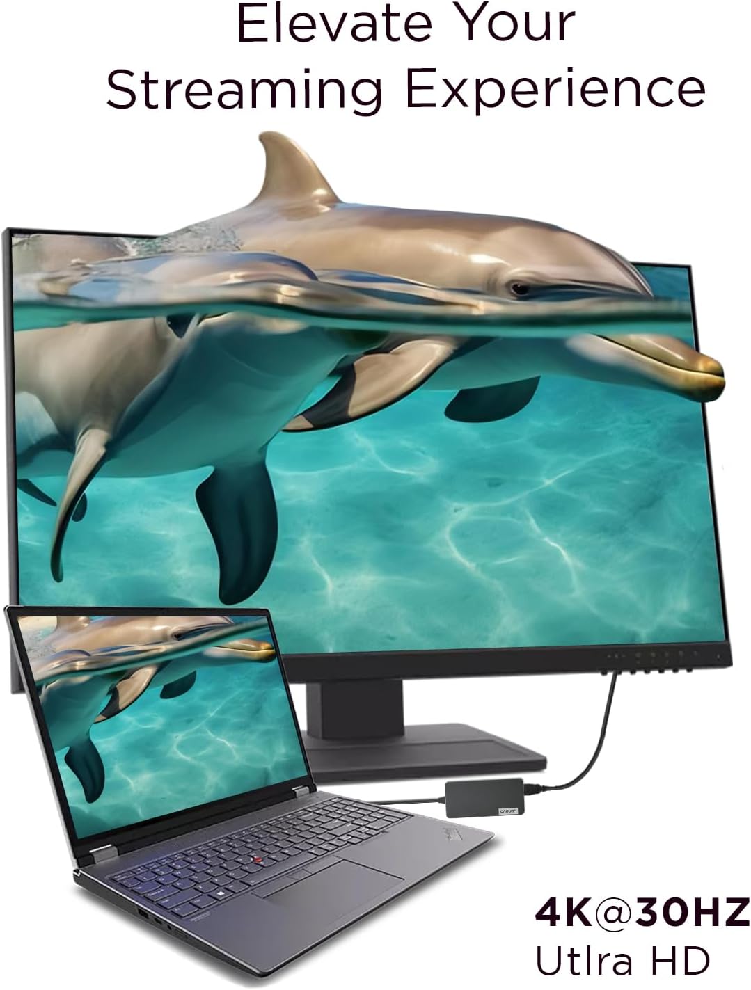 Lenovo – USB-C 7-in-1 Hub – Computer Networking Laptop Accessory – Laptop Docking Station - 4K via HDMI, 3 USB-A devices, 2 SD/TF Card Readers USB-C Power Pass Through