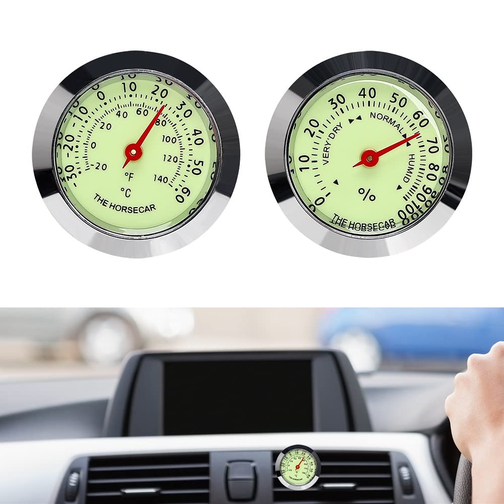 Automobile Air Vent Clip Mini Car Styling Luminous Thermometer Hygrometer Ornaments Interior Accessories Decoration
