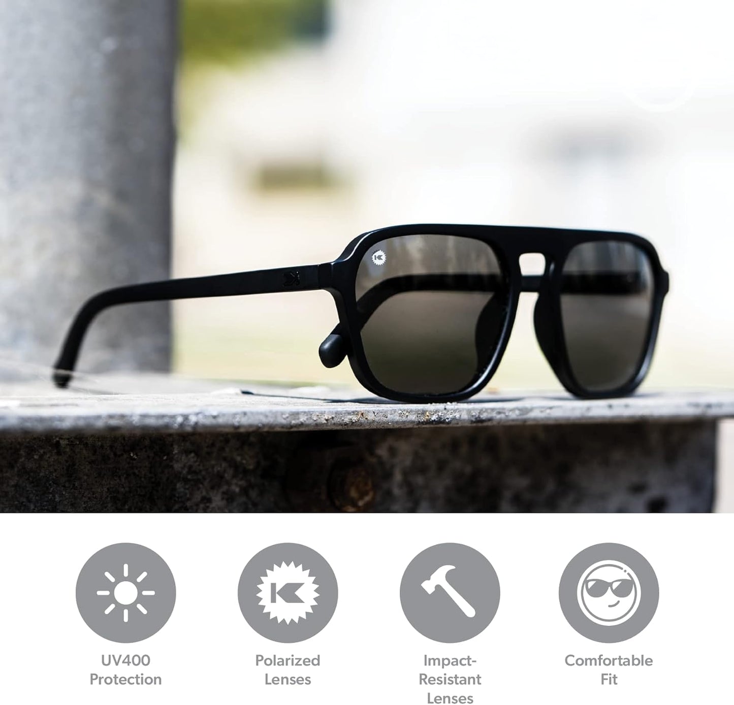 Knockaround Pacific Palisades Polarized Sunglasses for Men & Women - Retro Sunglasses - UV400 Protection