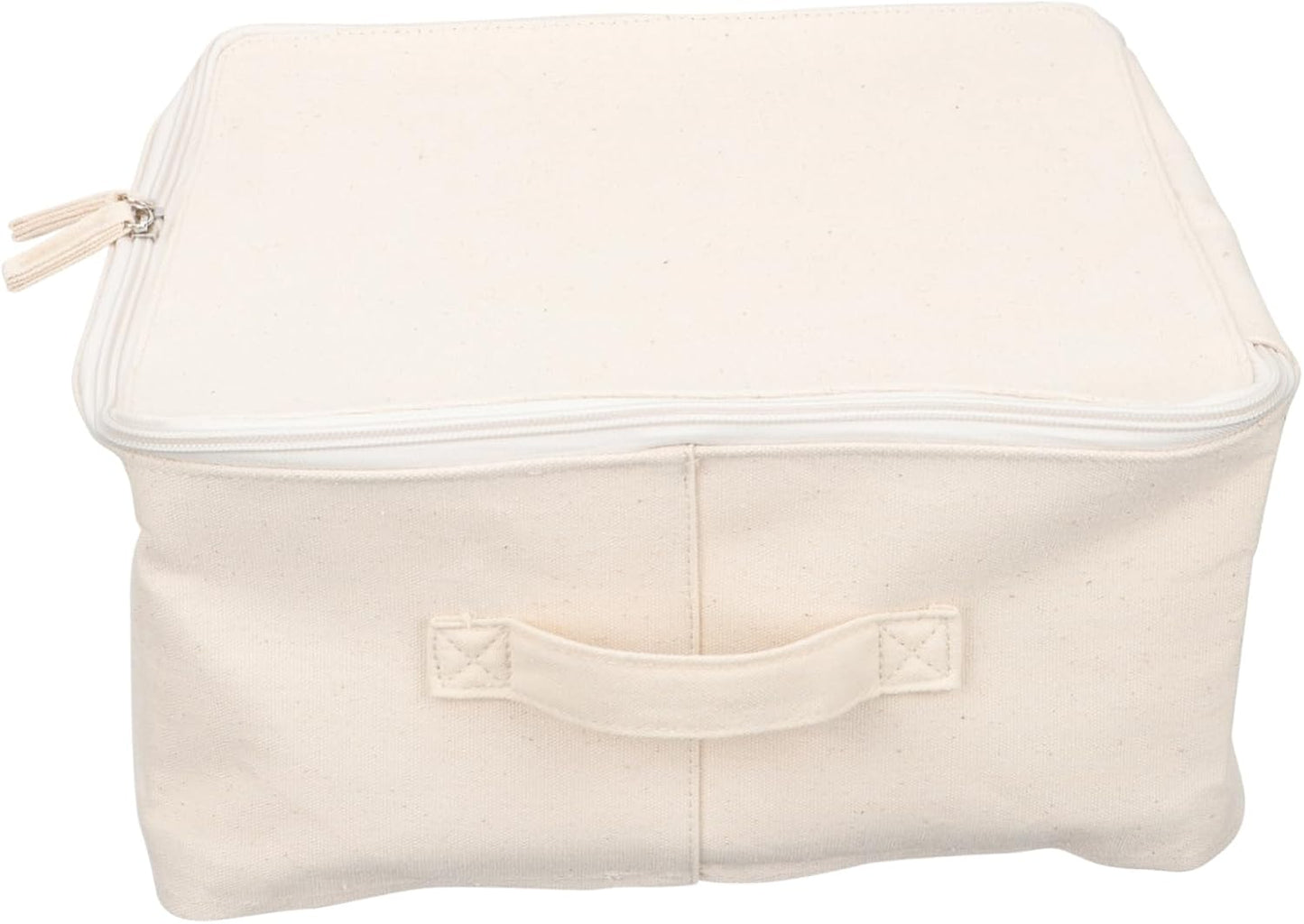 STOBAZA Decorative Storage Basket with Lid 13 Inch Foldable Fabric Clothes Storage Box for Living Room Wardrobe Organization and Toy Book