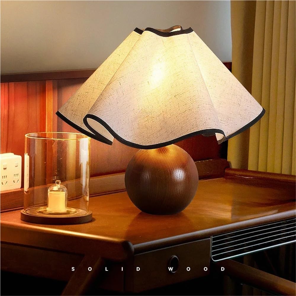 Modern Style Light Reading Bed Warm Light Table Light Table Lamps for Bedroom Living Room Office Indoor Home Decorative Fixture(Wood Color)