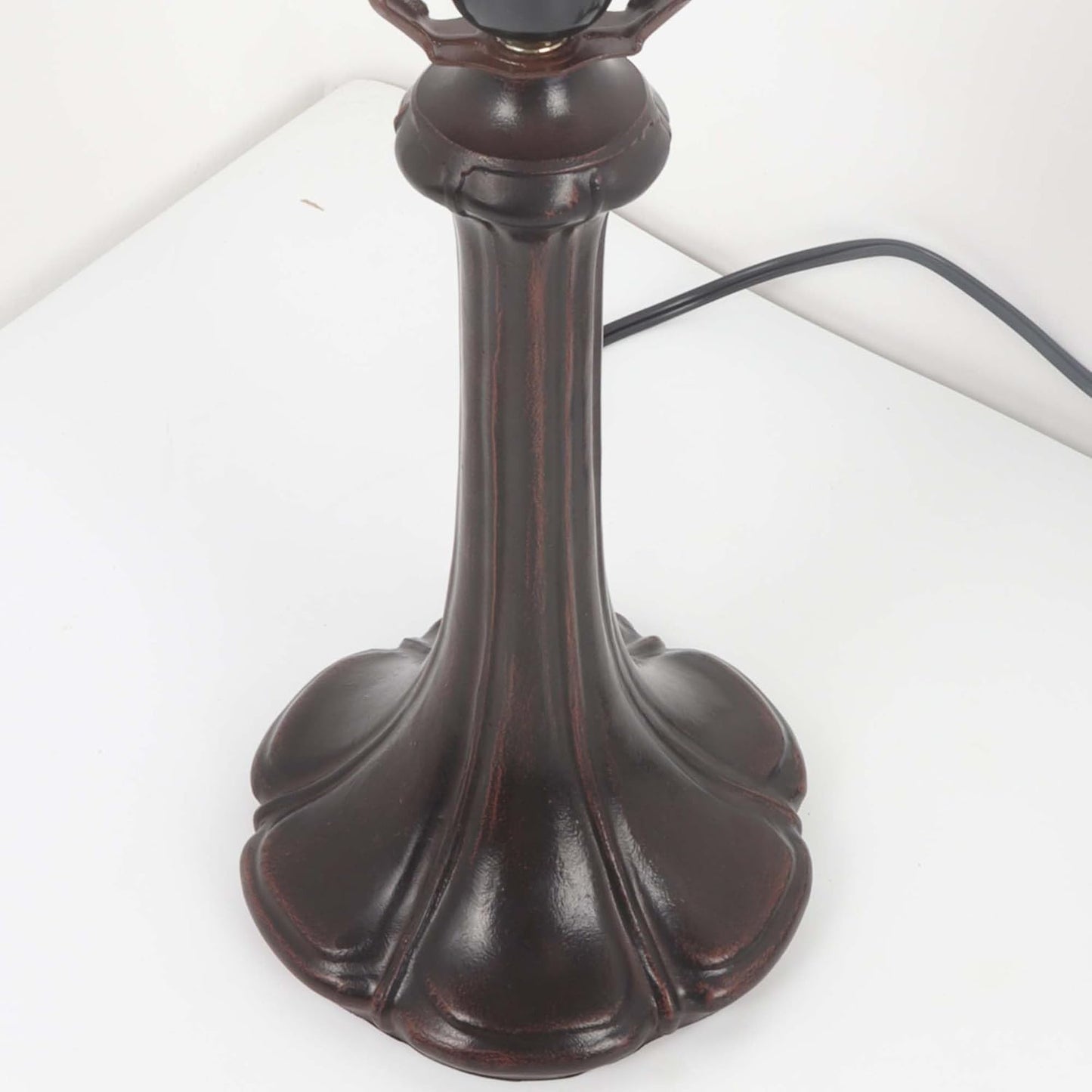 Bieye B10021 Antique Brown Alloy Table Lamp Base with E26 Socket, 6.5" Hx19 H