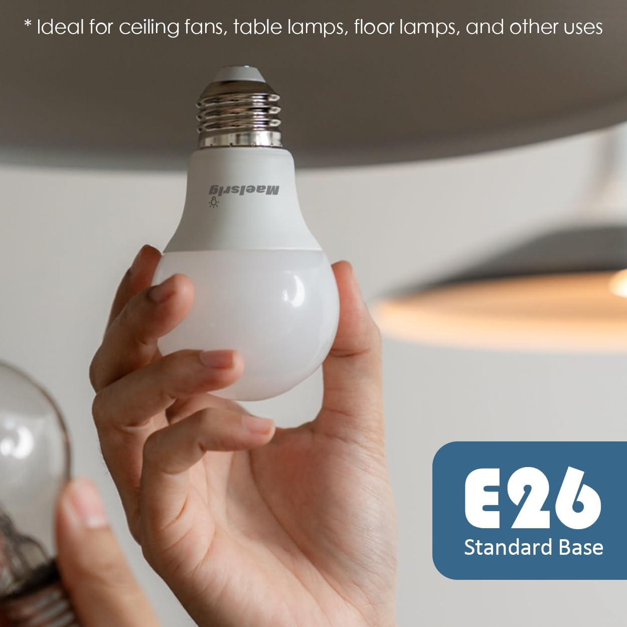 Sleep Light Bulb, 1600K Amber LED Bulb Blue Light Free - 60W Equivalent, 8W A19 E26 Base, Dimmable Warm Light Bulbs for Bedroom, 4-Pack