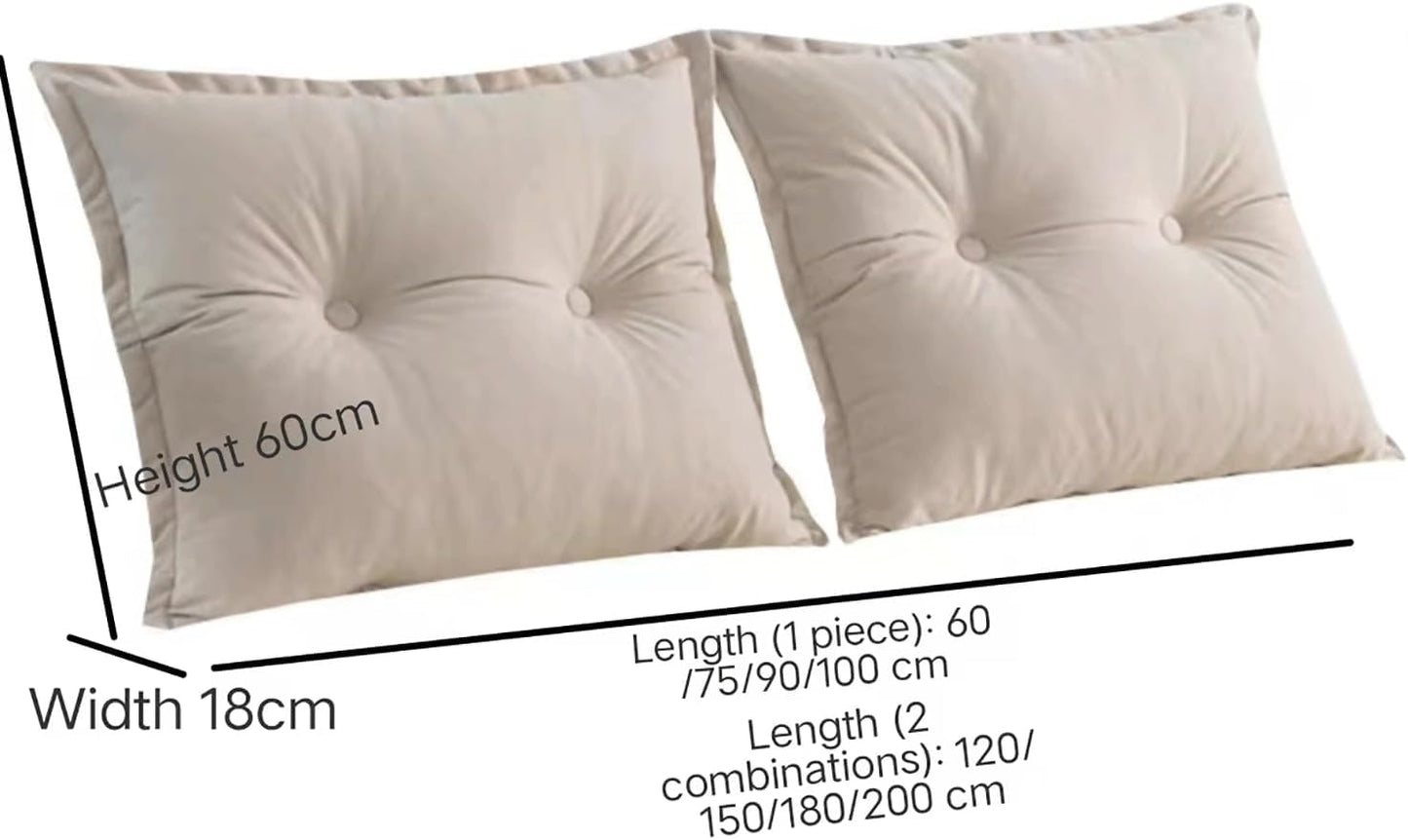 Large Pillow Headboard Tatami Combination Reading Cushion The Waist Lumbar Pad Sofa Pillow Cushion(Size:90cm /35.4in(1pc),Color:Grey)