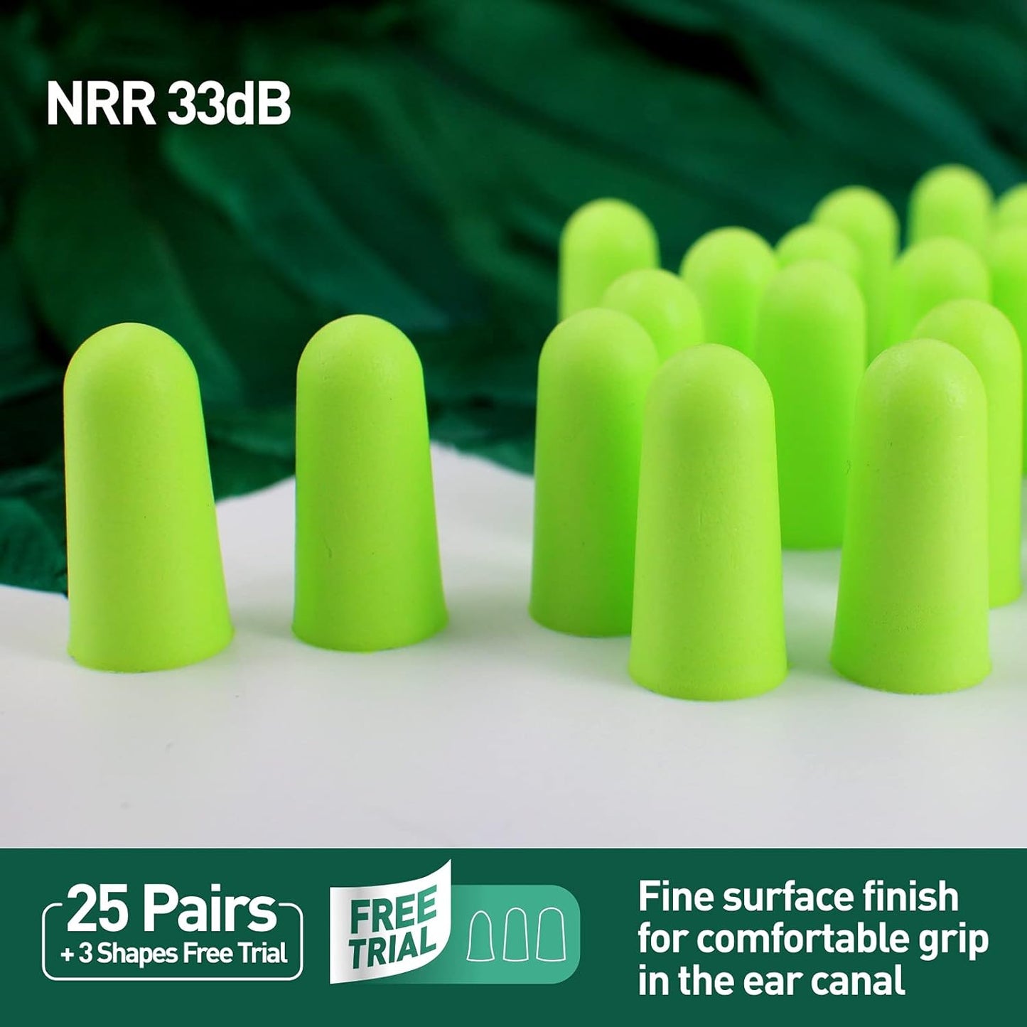 EARS SECRET Foam Ear Plugs for Sleeping, 25+3 Pairs Earplugs 38dB Comfortable Ear Plugs for Sleeping Noise Cancelling, Travel, Snoring, Concert, Loud Noise, Shooting, Studying and Work