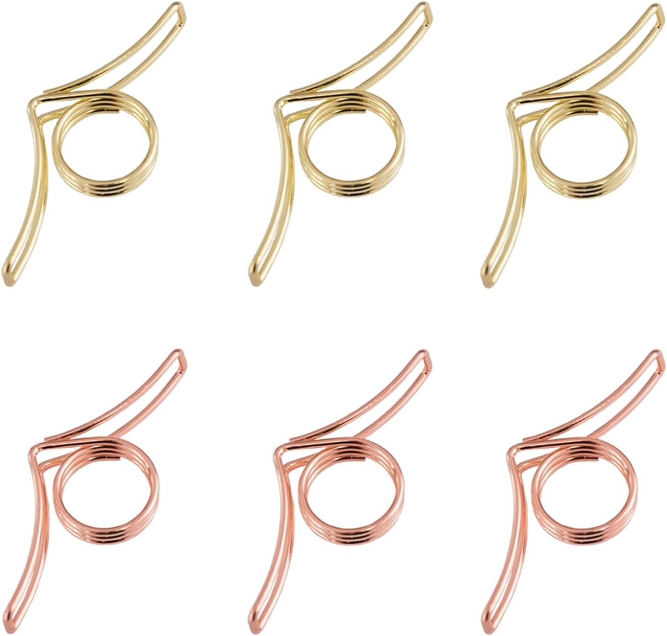 6 PCS Thumb Book Page Holder Professional Thumb Page Holder Metal Book Thumb Holder Book Opener Holder Book Holder Thumb Reading Book Accessories for Reading Lovers(Gold and Rose Gold)