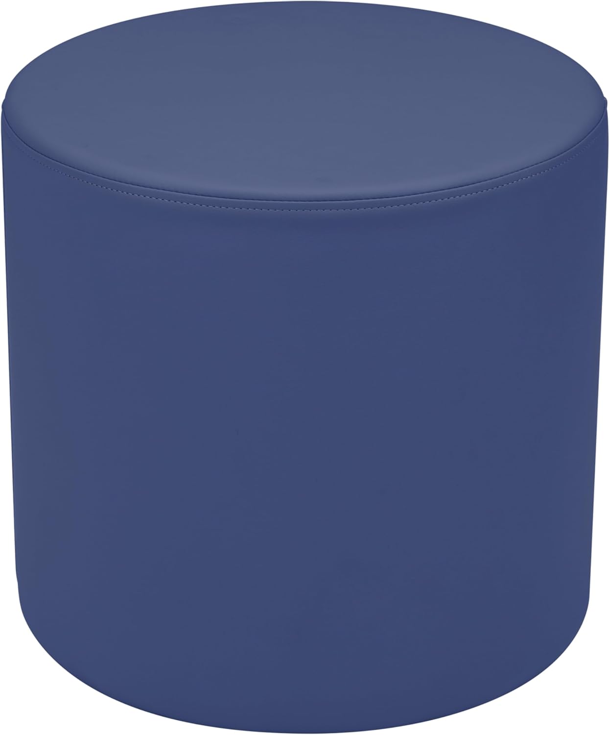 Factory Direct Partners FDP Pro Series 18" Round Accent Ottoman (18" Height); Hand Upholstered Commercial Furniture for Hotel Lobby, Office, Restaurant and More; Seating, Footstool, Table Use - Navy