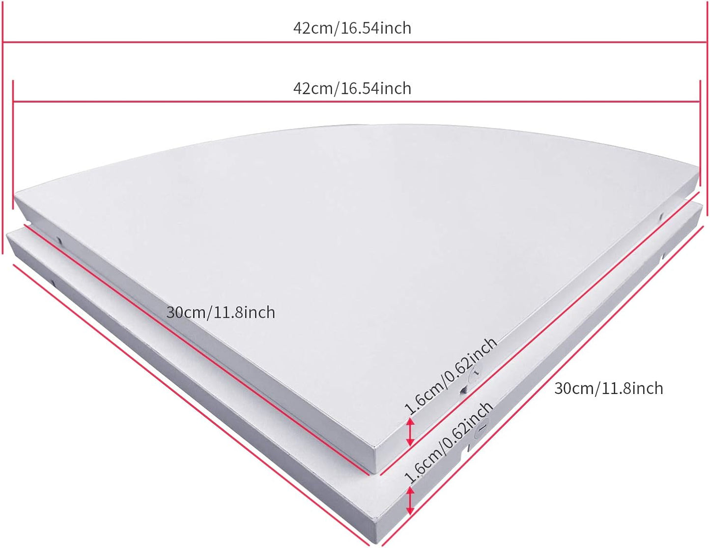 11 Inch Set of 2 Corner Wall Mounted Floating Shelf White,for Kitchen Room ,Living Room,Bathroom and Any Wall Corner Decor Display.