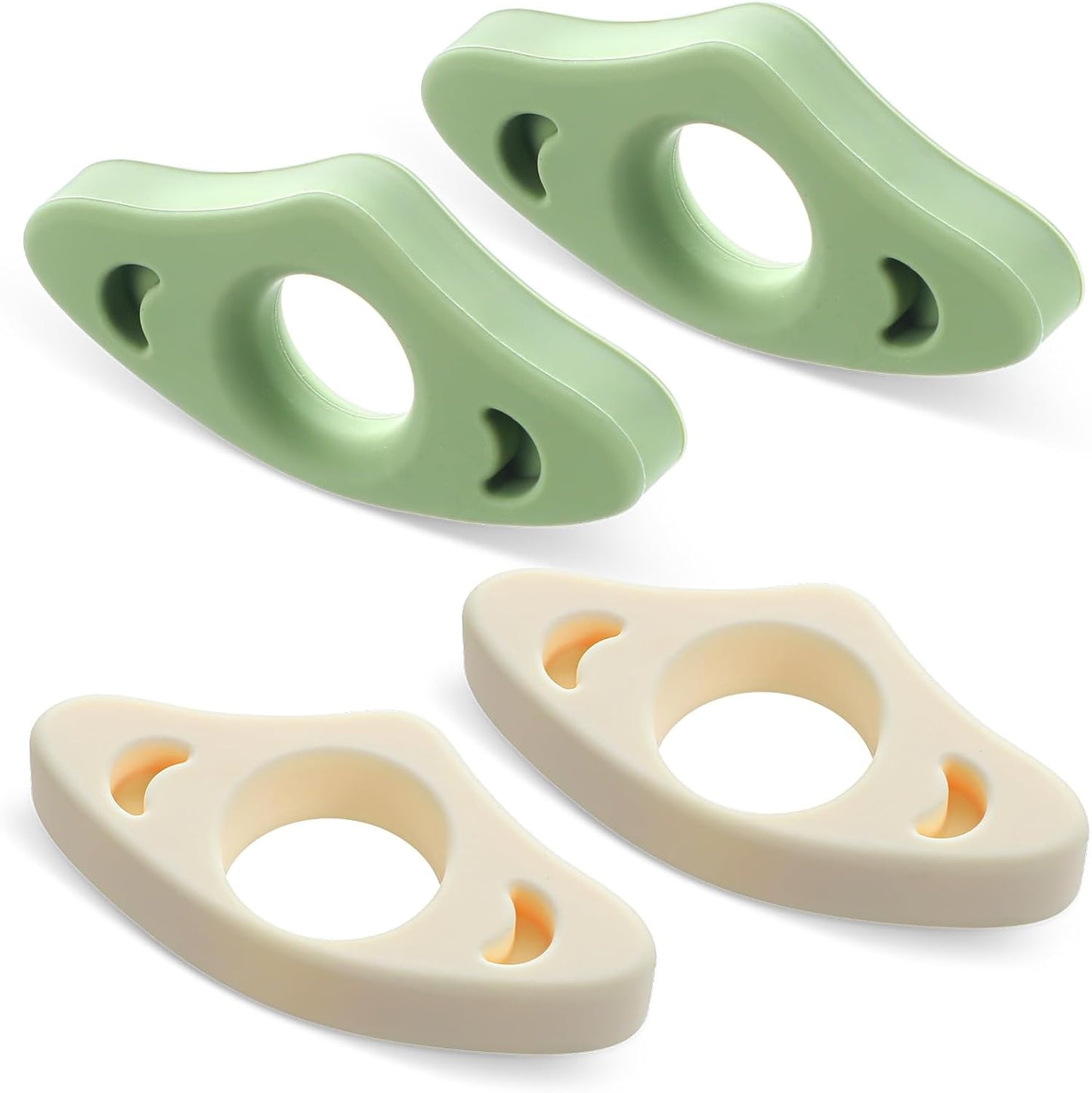 4 Pcs Thumb Book Page Holder, 2 Size Soft Breathable Silicone Book Thumb Page Holders for Reading Books Holders Ring, Teacher Must Haves Books Accessories Book-Lovers Gifts (Small, Medium)