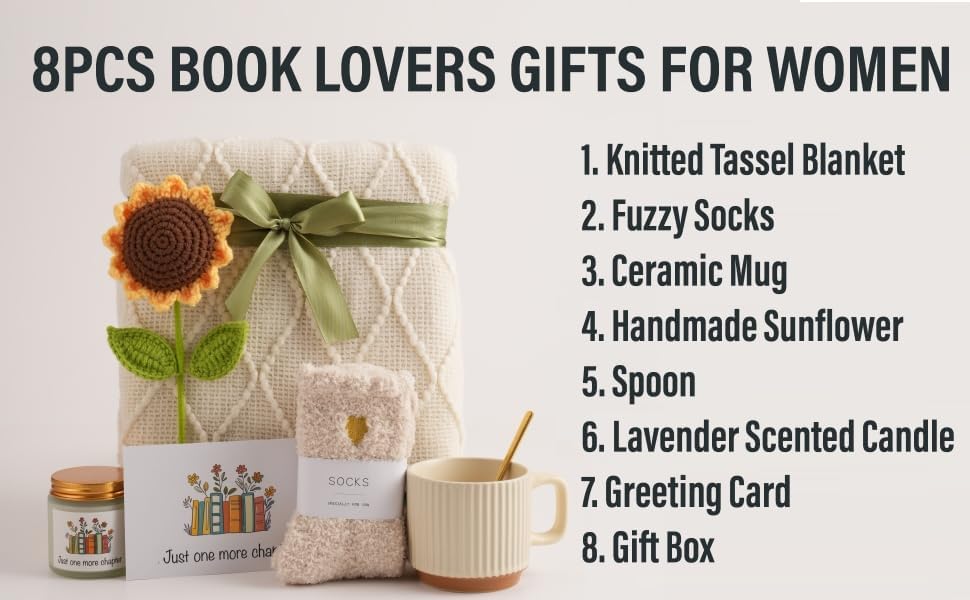Book Lovers Gifts for Women, Book Club Reading Accessories Bookish Gifts for Books Reading Lovers Women Bookworm Christmas Birthday Gifts for Friends Librarians Teacher