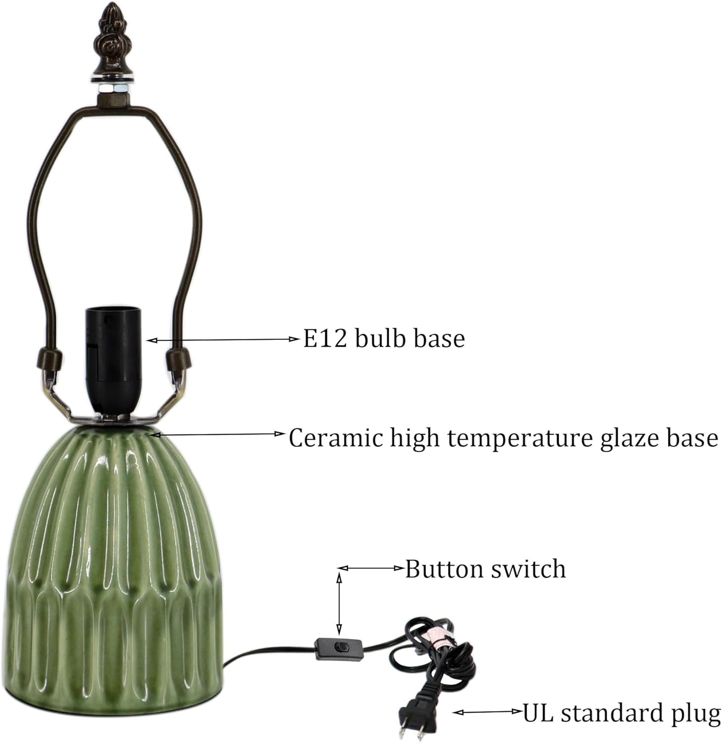 Tiffany Lamp Stained Glass Mushroom Table Lamps 6X6X12.5 Inch Sea Blue Pearl Style Small Night Light Ceramic Base Mini Accent Desk Light Suitable for Bedside Table Bedroom Children Room