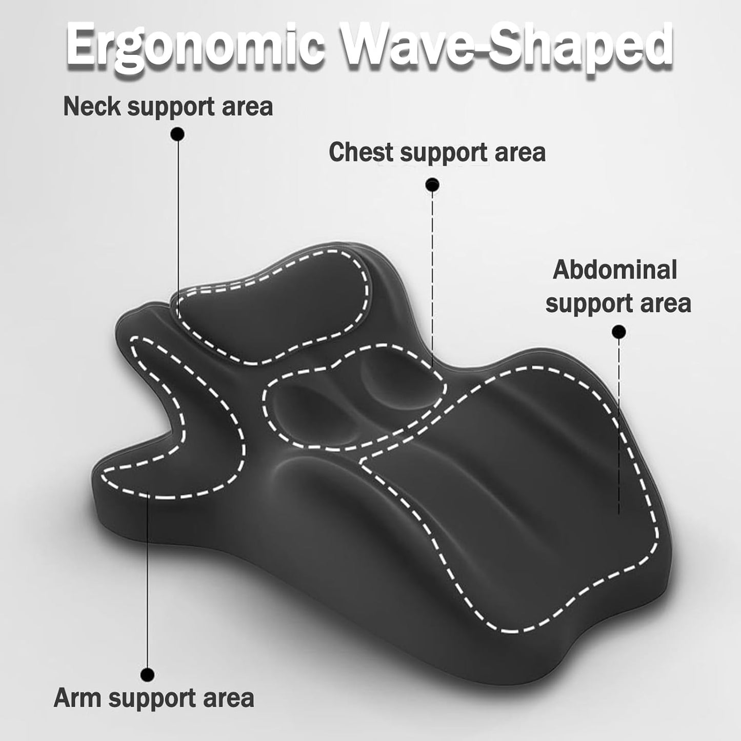 27 Degree Couples Pillow - Intimacy Pillows for Couples, Memory Foam Cushion for Intimacy Support & Back, Waist and Neck Support (Black)