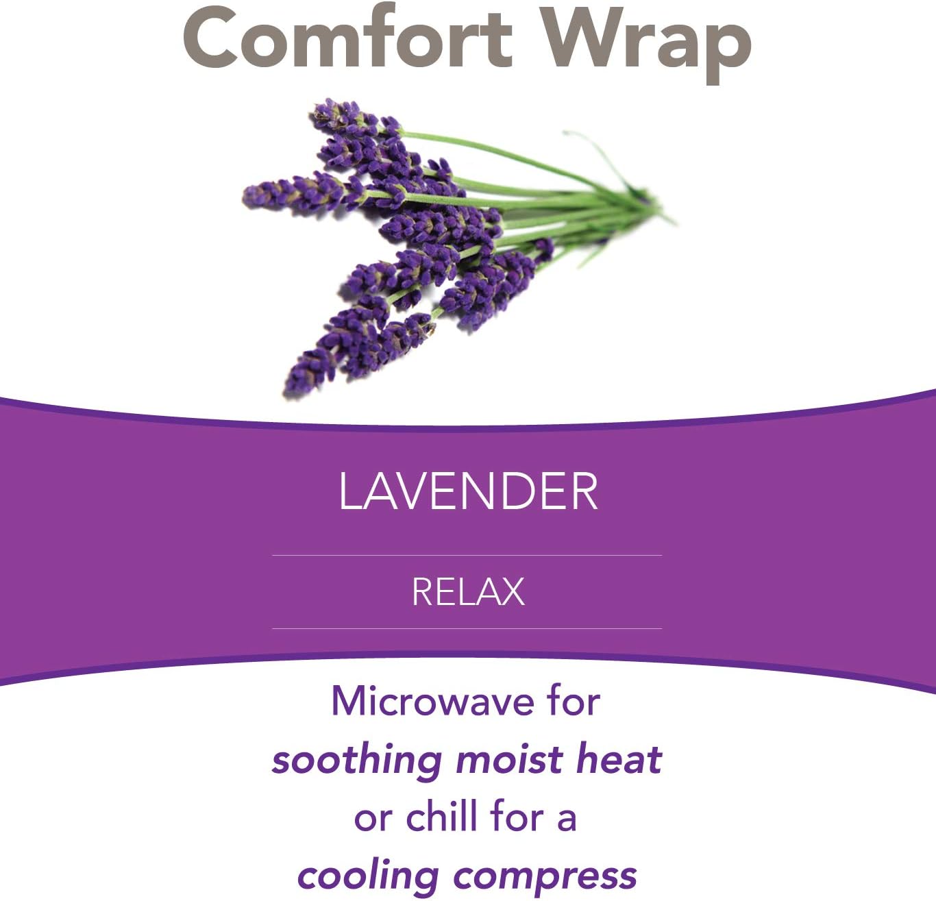 Bed Buddy Heated Aromatherapy Neck Wrap, Lavender Scented - Microwavable Hot & Cold Therapy for Sore Muscles, Stress Relief, and Relaxation - Soft Plush Fabric with Lavender