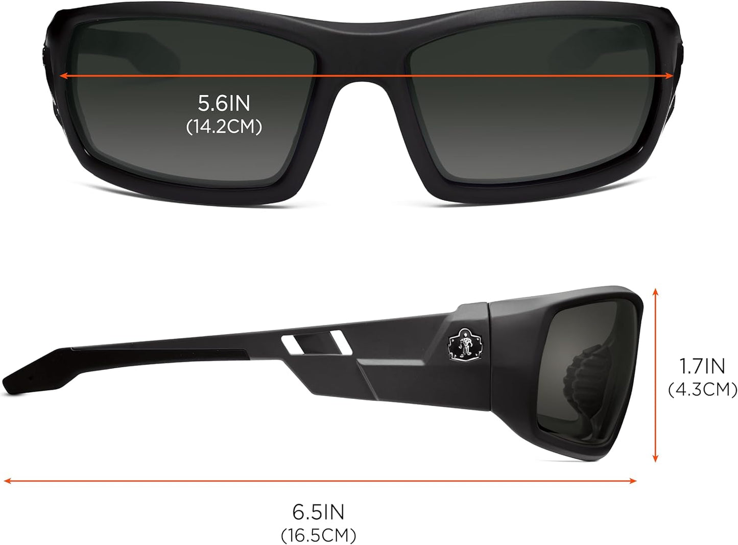 Ergodyne Skullerz ODIN Safety Glasses Sunglasses, Impact Resistant Z87.1+