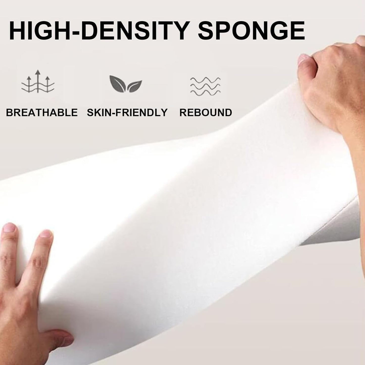 Rectangle Headboard Cushion Bedside Support Cushion Large Backrest, Solid Color Headboard Pillow Wedge Reading Backrest Reading Rest Pillow,White,Paste 90 cm
