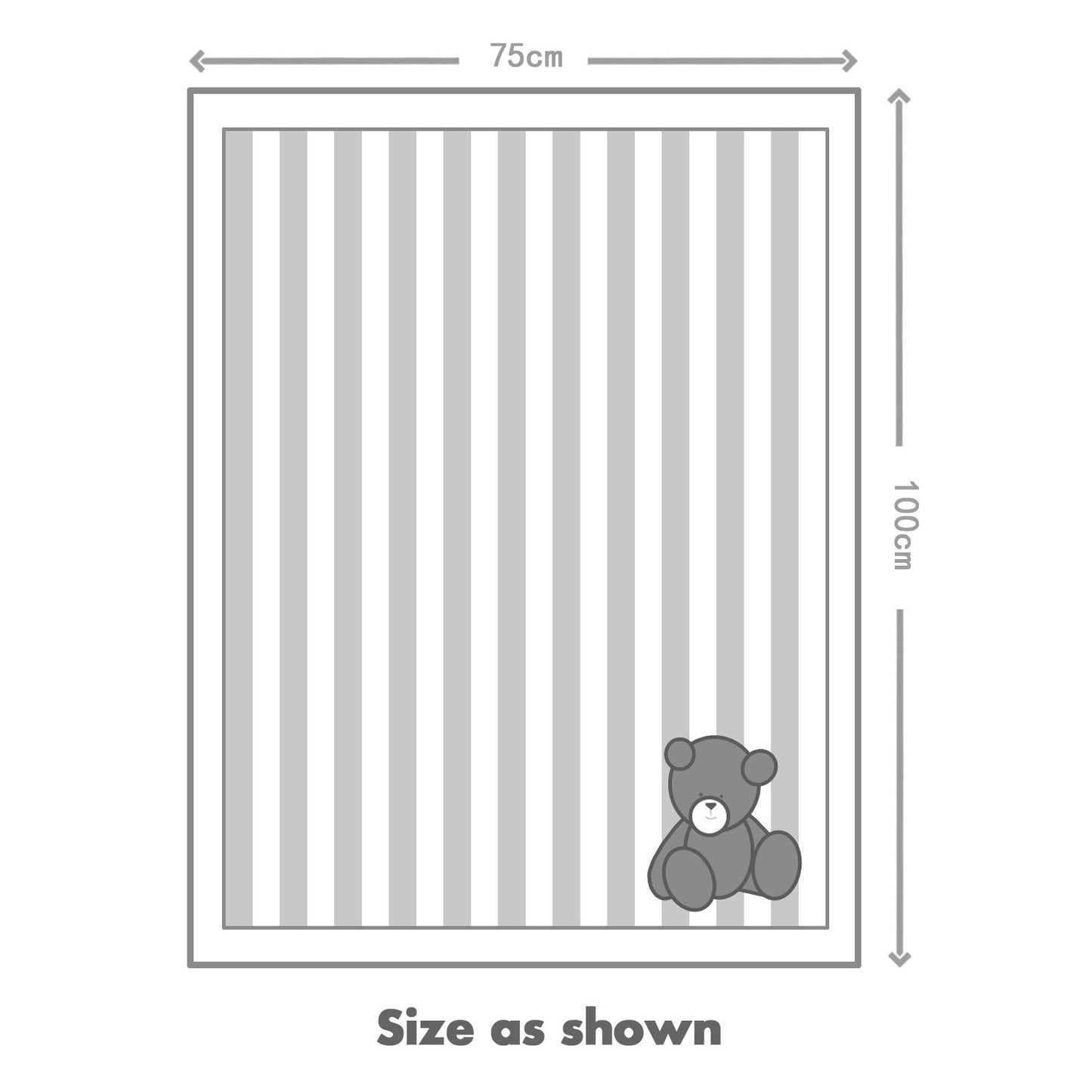 Thick Fleece Blanket, 30"x39" Plush Flannel Throw , Extra Soft &Warm &Cozy, Double Layer &Reversible &Anti-pilling &Easy Care (Grey Bear)