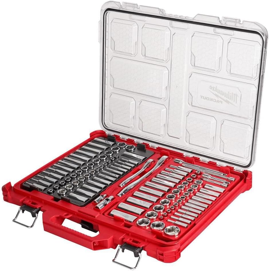Milwaukee Electric - 1/4-3/8 106PC Rat. and Socket Set in PKOUT SAE-MM