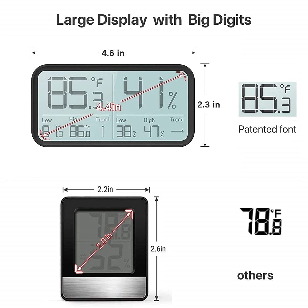 LCD Digital Temperature Humidity Meter Home Indoor Electronic Hygrometer Thermometer Sensor Gauge Weather Station