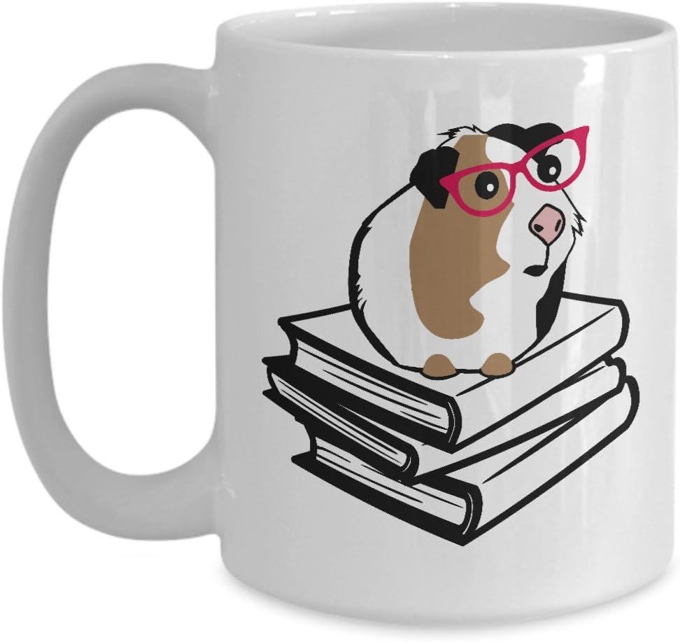 Guinea Pig Mug Book Nerd Love Reading Adorable Gift for Teacher Librarian or Reader who Own a Cute Cavia Funny Coffee Cup