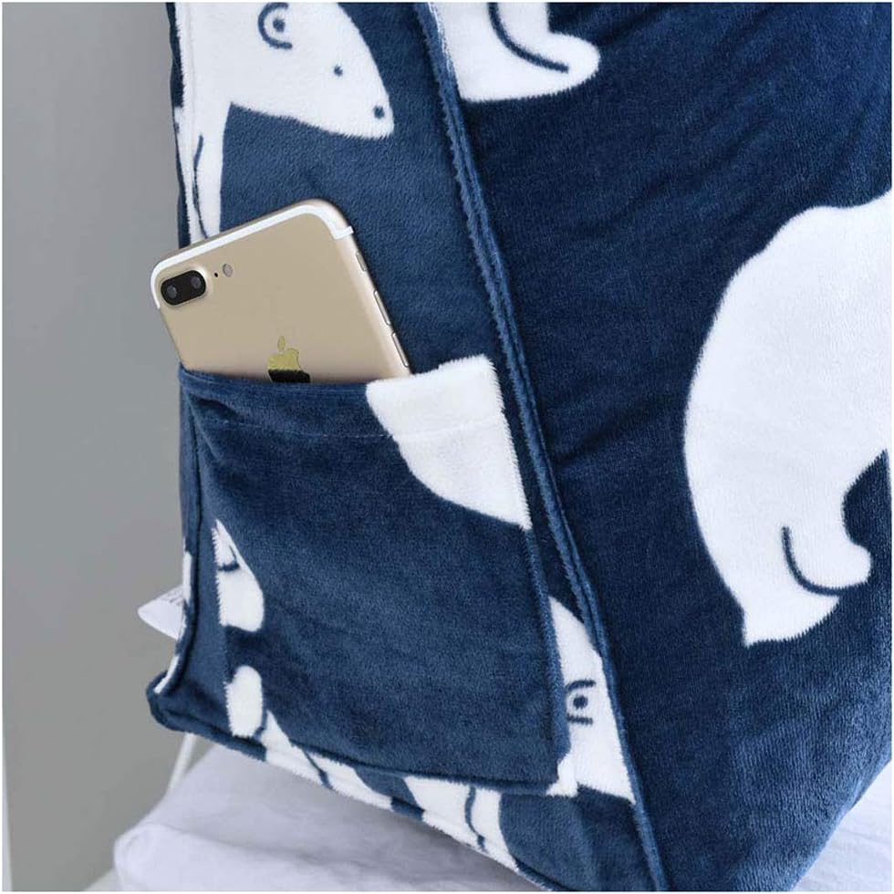 Coffee Table LQ Headboard Bedside Cushion Sofa Back Reading Backrest Cushion Striped Plaid Soft Double Bed Waist Pad Pillow (Color : B Size : 135cm-4 Buckle) (A 90cm)