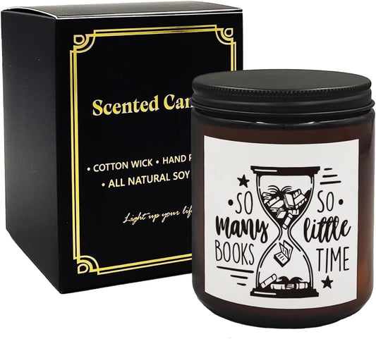 Mancheng-zi So Many Books So Little Time Scented Candles, Book Lovers' Gifts