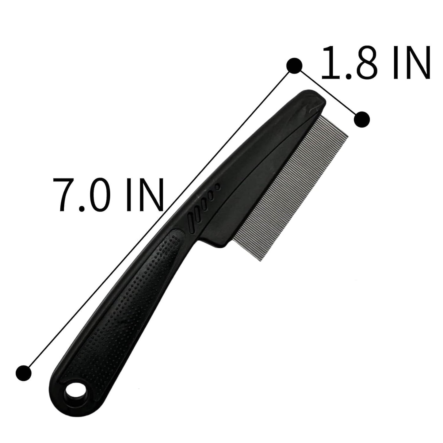 Yumflan Dandruff Comb, Stainless Steel Fine Tooth Dandruff Remover, Professional Scalp Comb Hair Comb for Kids and Adults (Black)