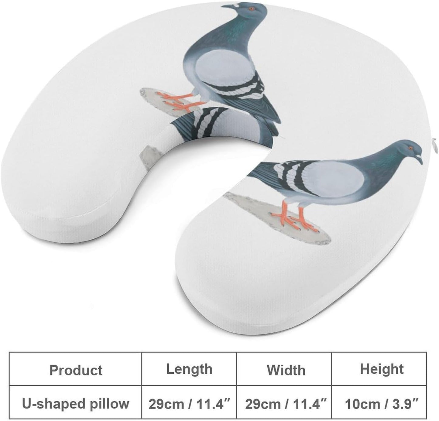 Pigeon Neck Pillow Memory Foam U Shaped Pillows Portable Pillows for Shoulder Travel Head Support Pillow with Concealed Zipper for Airplane Car Home Office