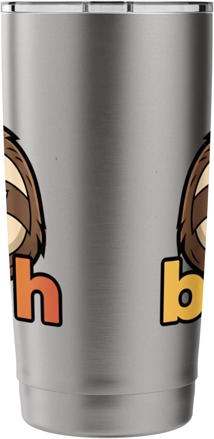 Bruh Sloth Kids Funny Jungle Animal Sloth Cartoon Stainless Steel Insulated Tumbler