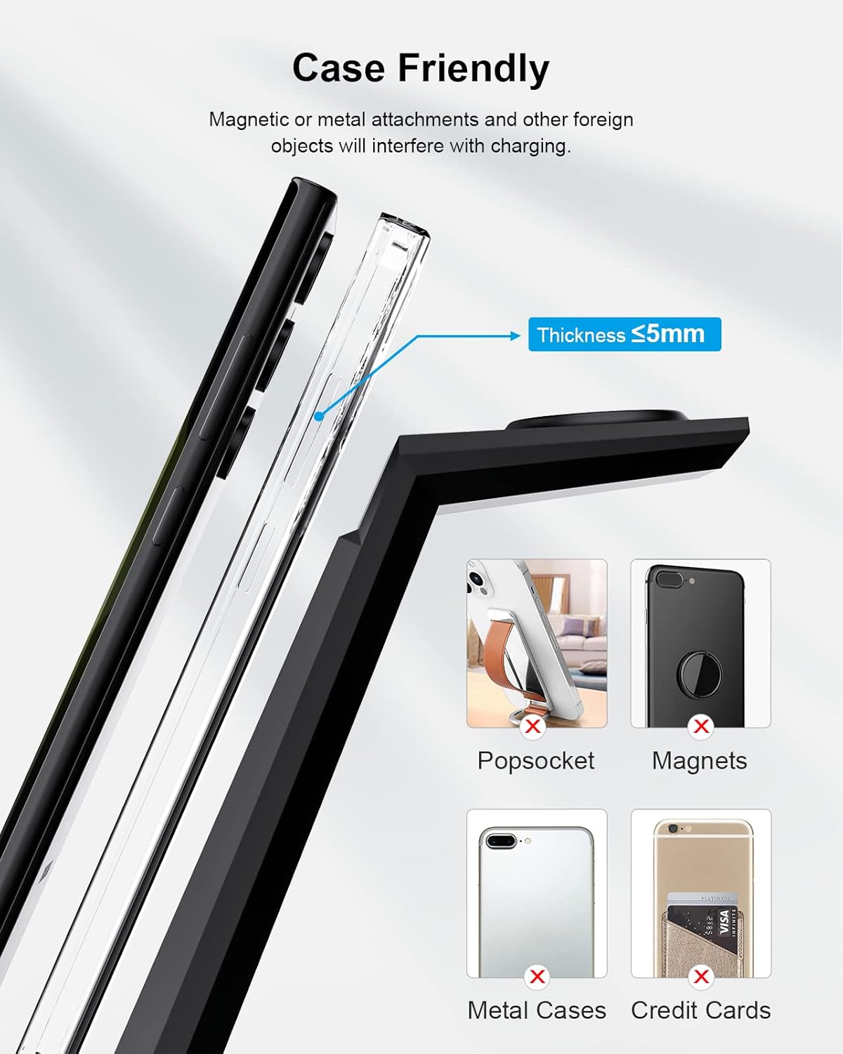 Wireless Charger for Samsung - Nanami 3 in 1 Charging Station for Multiple Devices, Fast Charger Stand for Galaxy S26 S25 S24 S23 Ultra S22 Z Flip Fold 7,Galaxy Watch 6/5/5 Pro/4/3, Galaxy Buds 2 Pro