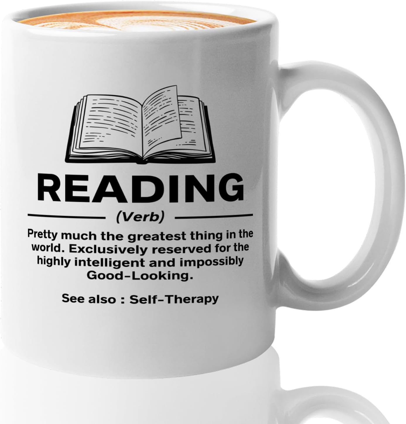 Book Lover Coffee Mug 11oz White -Reading Definition - Sports court Team Indivdiual partner Book Lover
