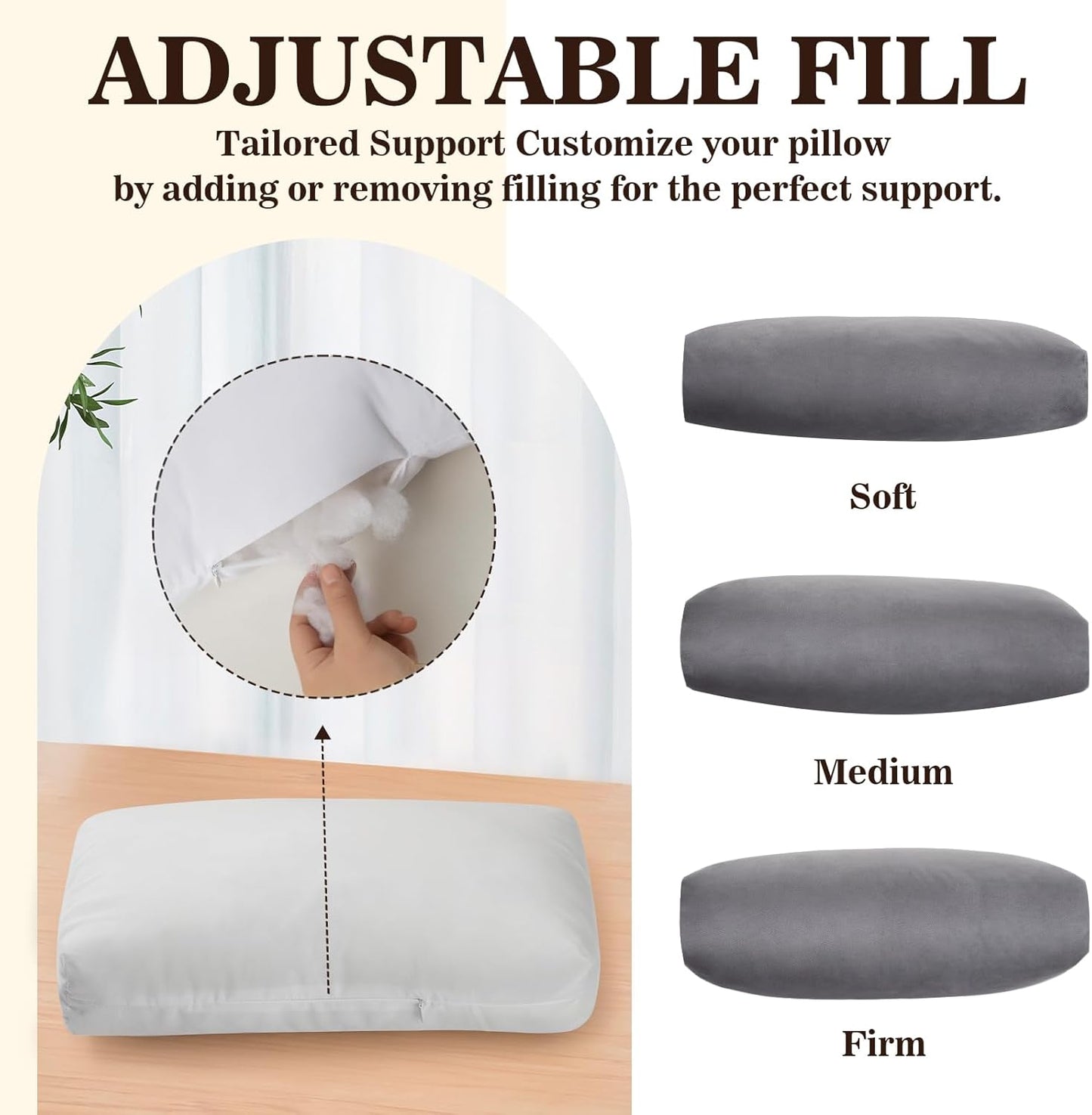 Recliner Headrest Pillow, Adjustable Neck & Head Support Pillow, Soft Velvet Non-Slip Headrest for Recliner, Couch, Chair, Sofa