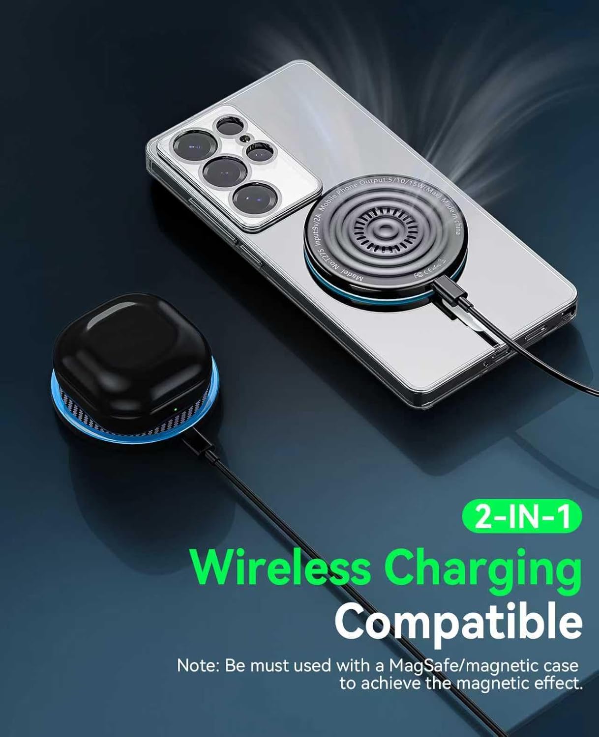 Wireless Charger for Samsung 2Pack 6FT 15W Samsung Magnetic Wireless Charger Fast Charging Pad for Samsung Galaxy S25 Ultra/S24/S23/S22/S21/Z Google Pixel 9 8a 7a 8 7 Pro (Strong Magnet Technology)
