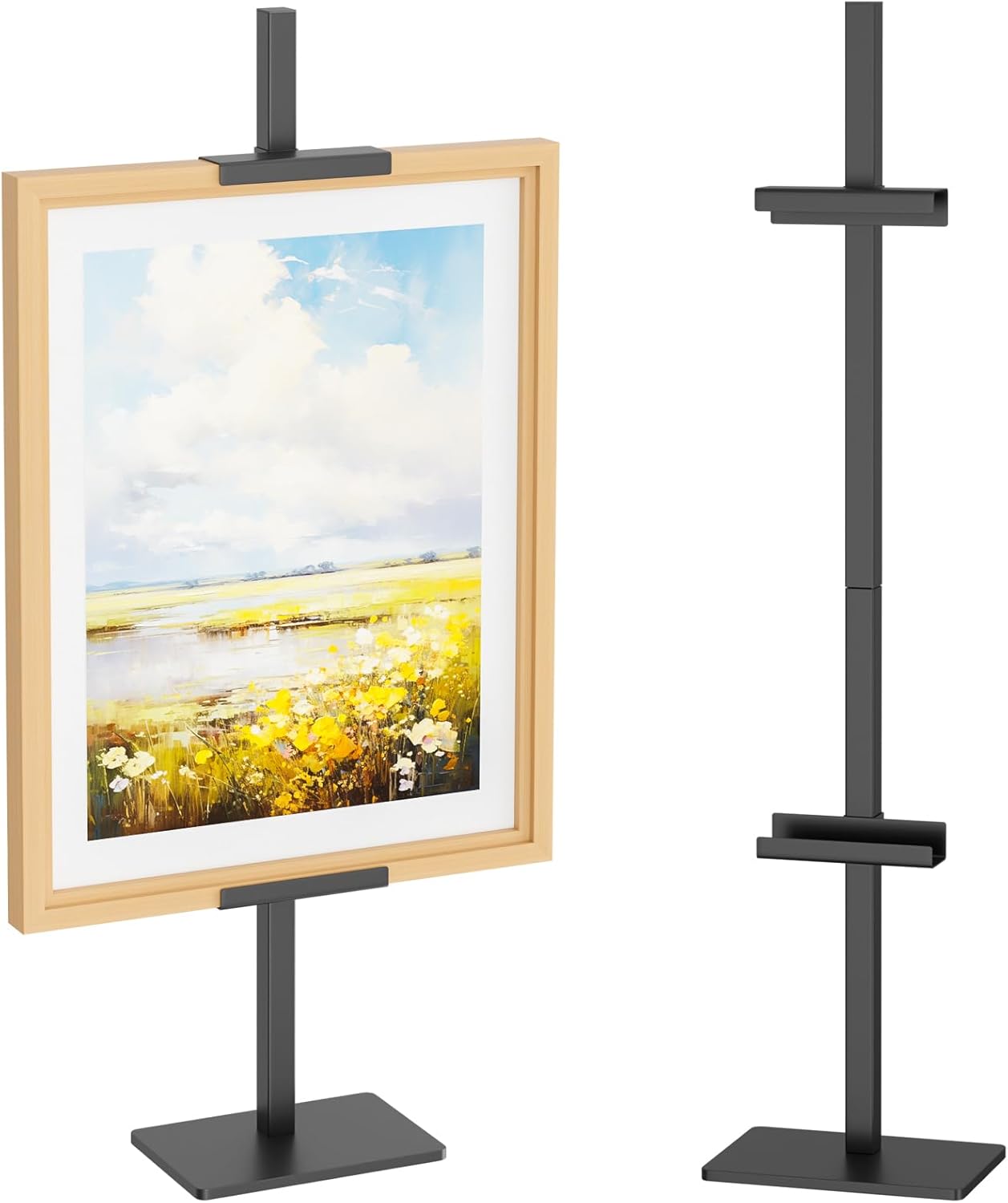 Adjustable Tabletop Picture Frame Stand, Holds Frames Up to 29" Tall, Metal Display Holder Stand for Picture Frames, Sturdy Tabletop Easel for Home, Office, Galler