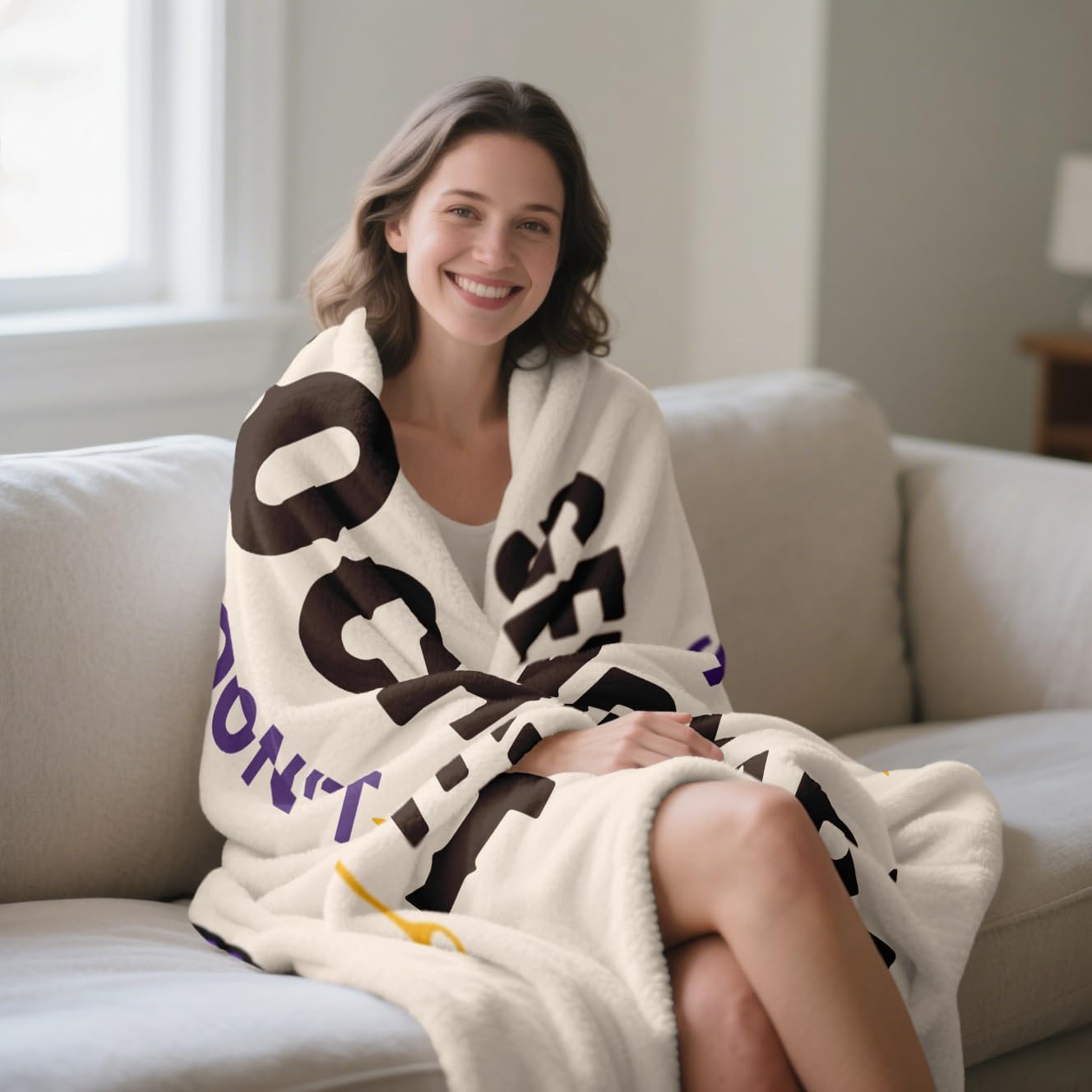 Xutapy Crochet Gifts Blanket 60’’X50’’, Crochet Accessories/Stuff Gift for Crocheters Knitters Women, Christmas Birthday Present for Knitting Crafter, Funny Crocheting Throw