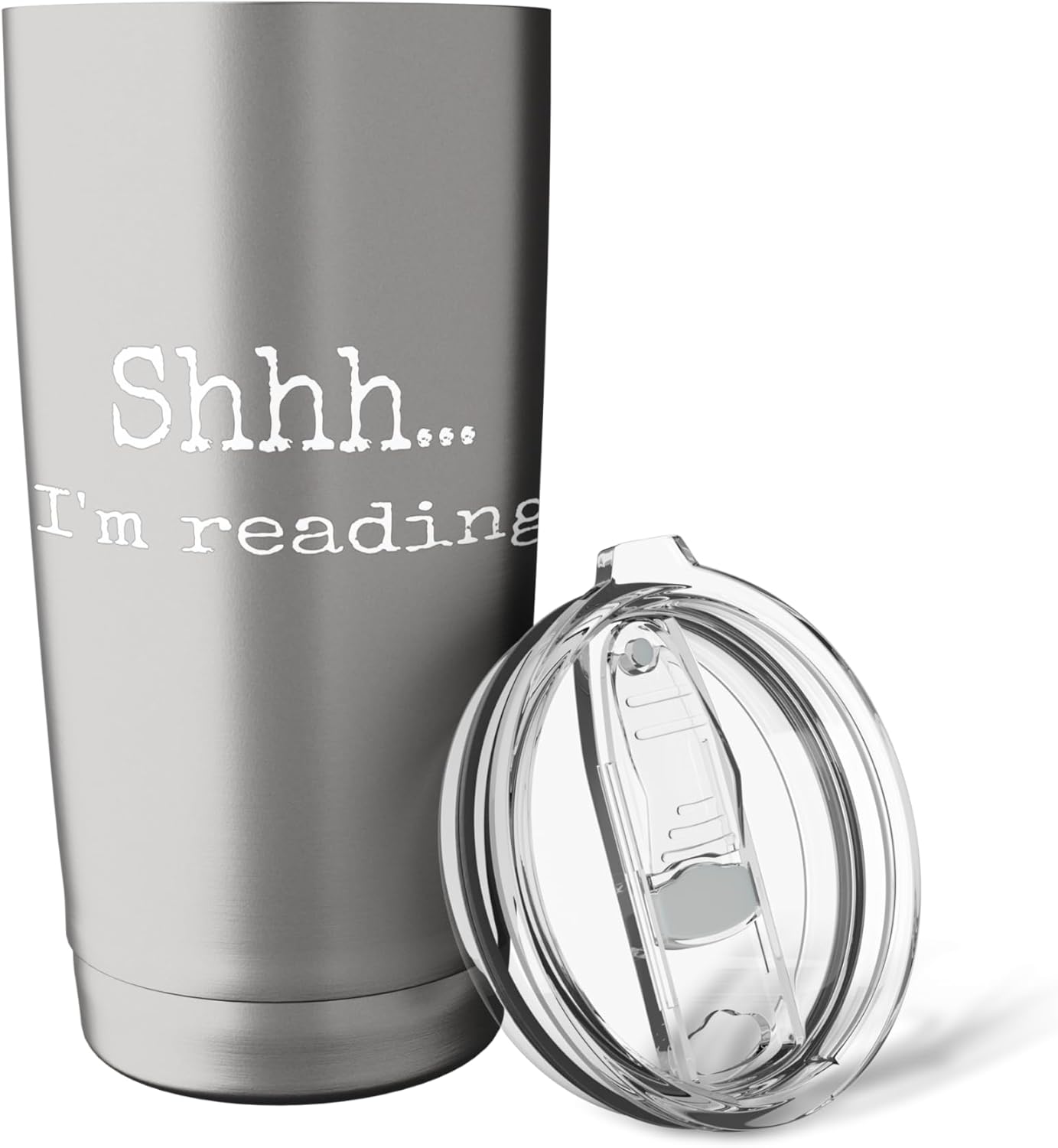 Bookish Shhh... I'm Reading Humorous Saying Stainless Steel Insulated Tumbler